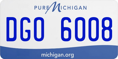 MI license plate DGO6008