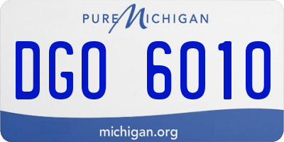 MI license plate DGO6010