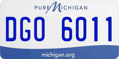 MI license plate DGO6011