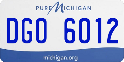 MI license plate DGO6012