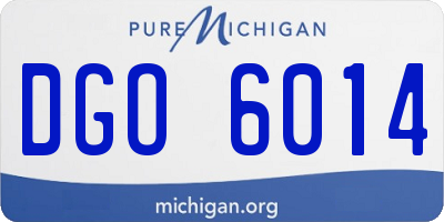 MI license plate DGO6014
