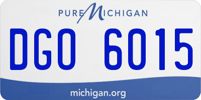 MI license plate DGO6015