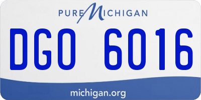 MI license plate DGO6016