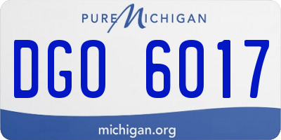 MI license plate DGO6017