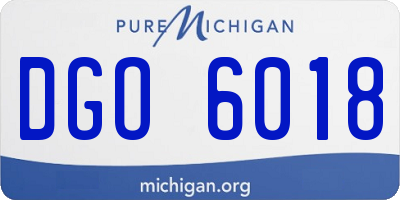 MI license plate DGO6018