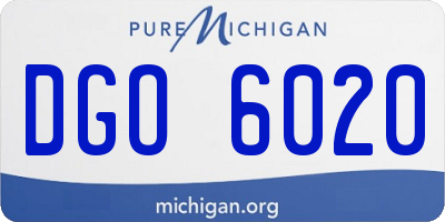 MI license plate DGO6020
