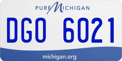 MI license plate DGO6021