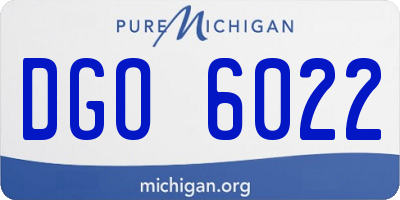 MI license plate DGO6022