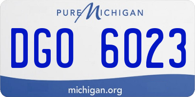MI license plate DGO6023