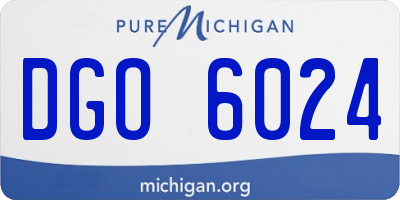 MI license plate DGO6024