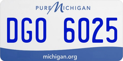 MI license plate DGO6025