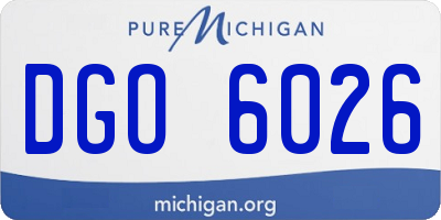 MI license plate DGO6026
