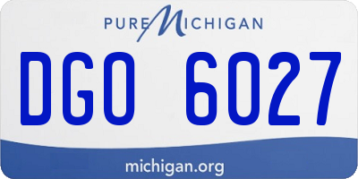MI license plate DGO6027