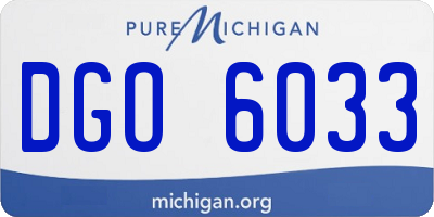 MI license plate DGO6033