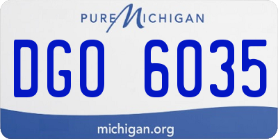 MI license plate DGO6035