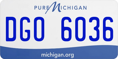 MI license plate DGO6036
