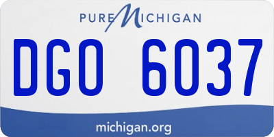 MI license plate DGO6037
