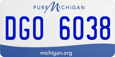 MI license plate DGO6038