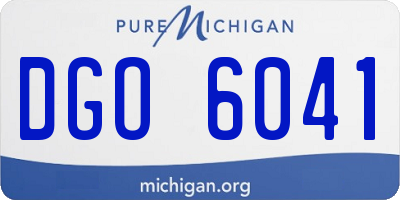 MI license plate DGO6041