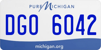 MI license plate DGO6042