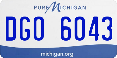 MI license plate DGO6043