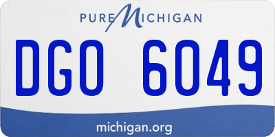 MI license plate DGO6049