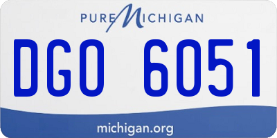 MI license plate DGO6051