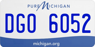 MI license plate DGO6052