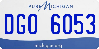 MI license plate DGO6053