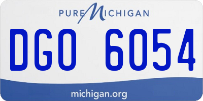 MI license plate DGO6054