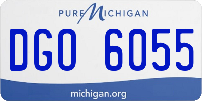 MI license plate DGO6055