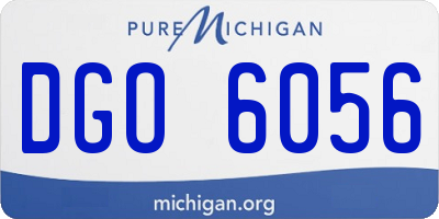 MI license plate DGO6056