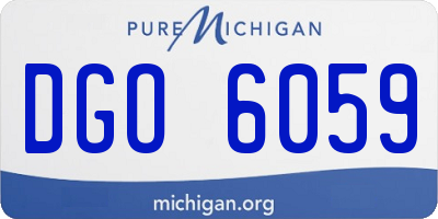 MI license plate DGO6059