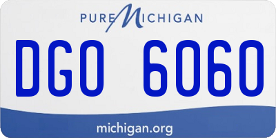 MI license plate DGO6060