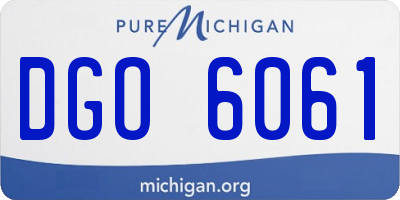 MI license plate DGO6061