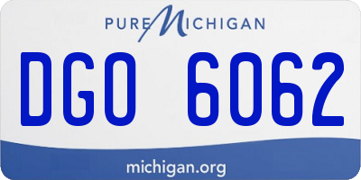 MI license plate DGO6062