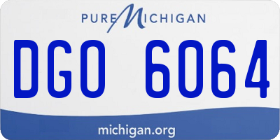 MI license plate DGO6064