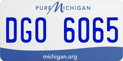 MI license plate DGO6065