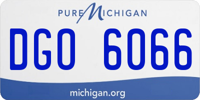 MI license plate DGO6066