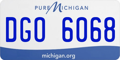 MI license plate DGO6068