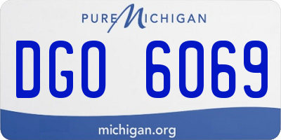 MI license plate DGO6069