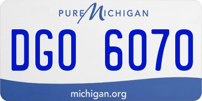 MI license plate DGO6070