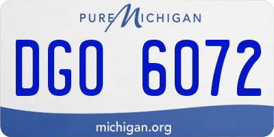 MI license plate DGO6072