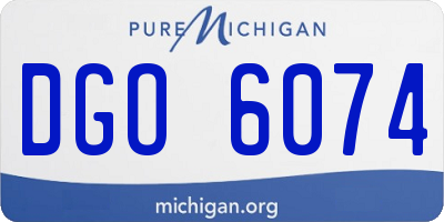 MI license plate DGO6074
