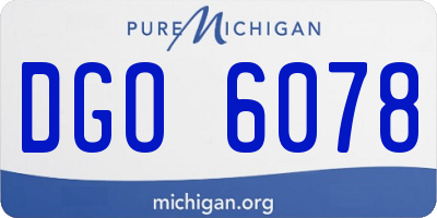 MI license plate DGO6078