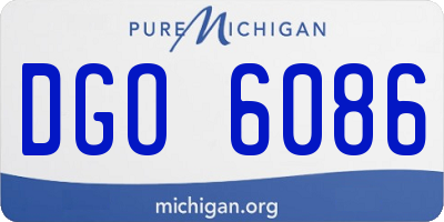 MI license plate DGO6086