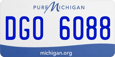 MI license plate DGO6088