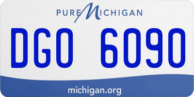 MI license plate DGO6090