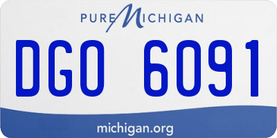 MI license plate DGO6091