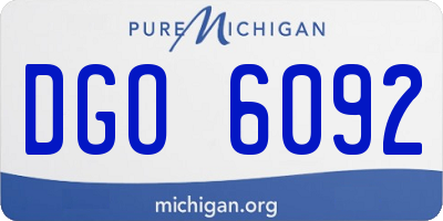 MI license plate DGO6092